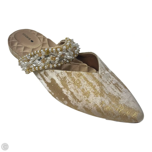 The Swan Beaded Mules Shoes Flats By Birdies In Cream, Size: 9