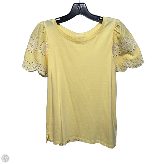 Top Short Sleeve By Talbots In Yellow, Size: XS