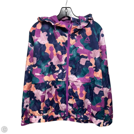 Athletic Jacket By Reebok In Multi-colored, Size: L