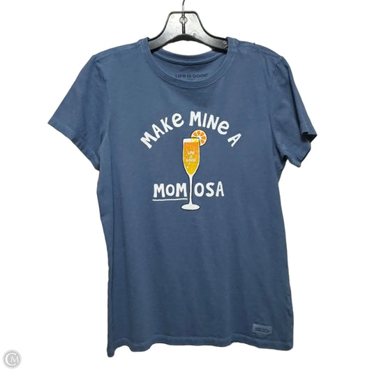 Top Short Sleeve By Life Is Good In Blue, Size: S