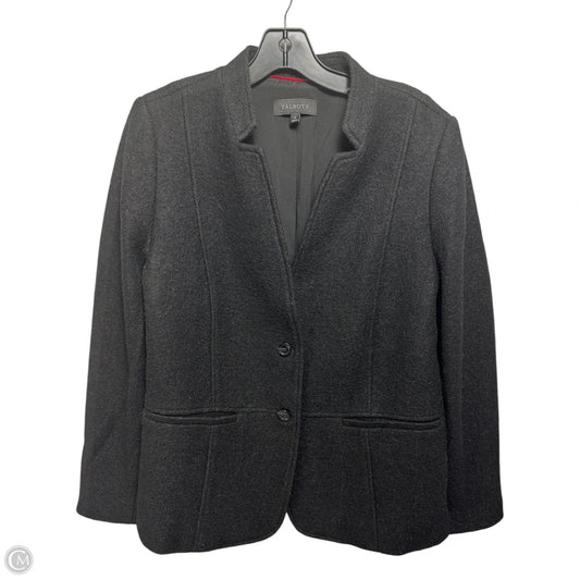 Wool Blend Jacket By Talbots In Black, Size: 12