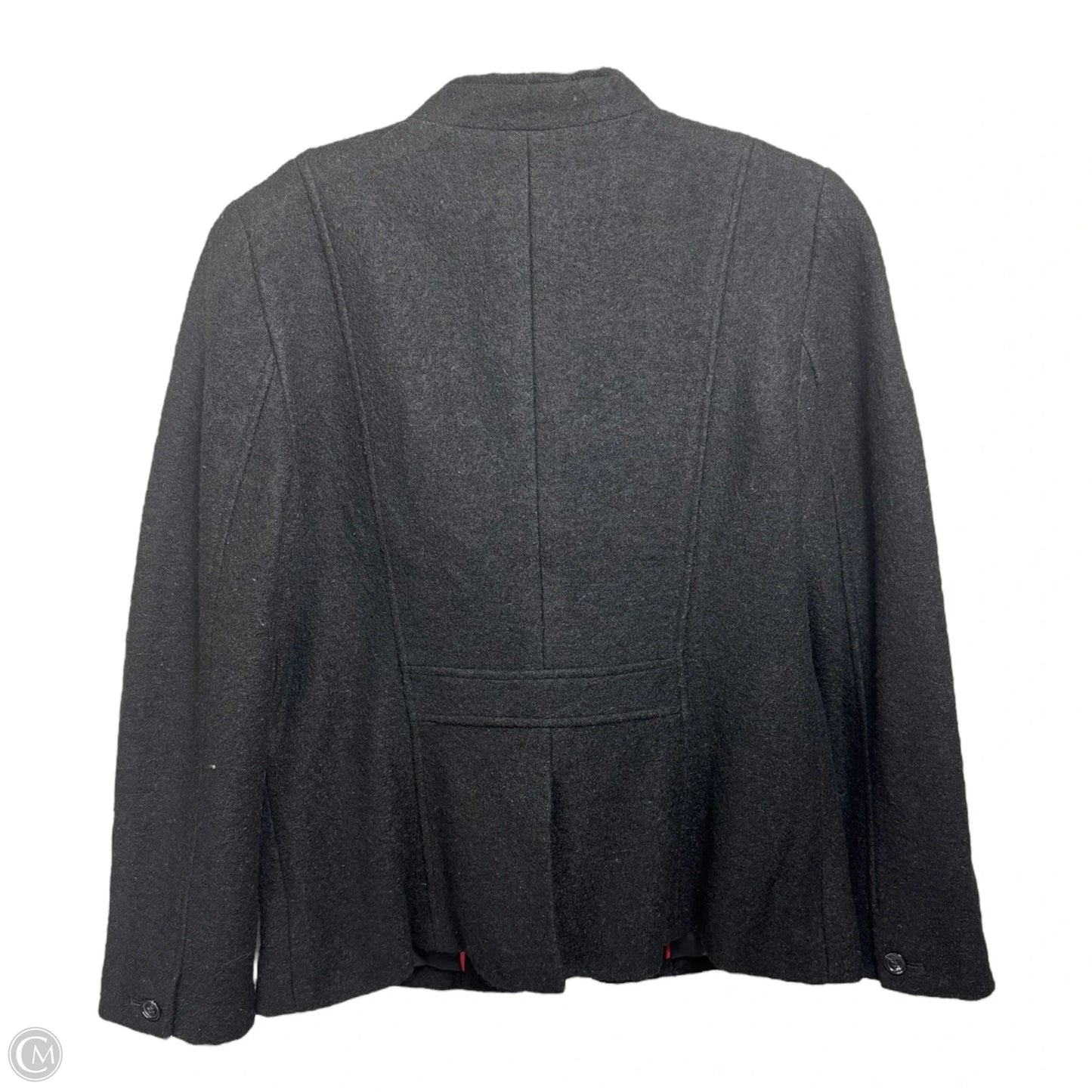 Wool Blend Jacket By Talbots In Black, Size: 12