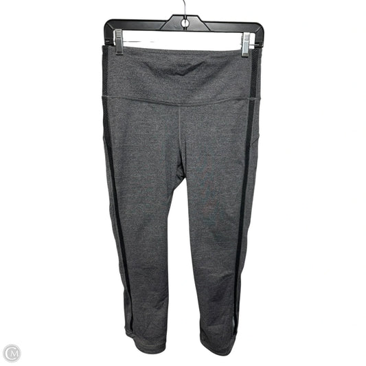 Hit It Crop Leggings Capris By Lululemon In Heathered Grey, Size: 8