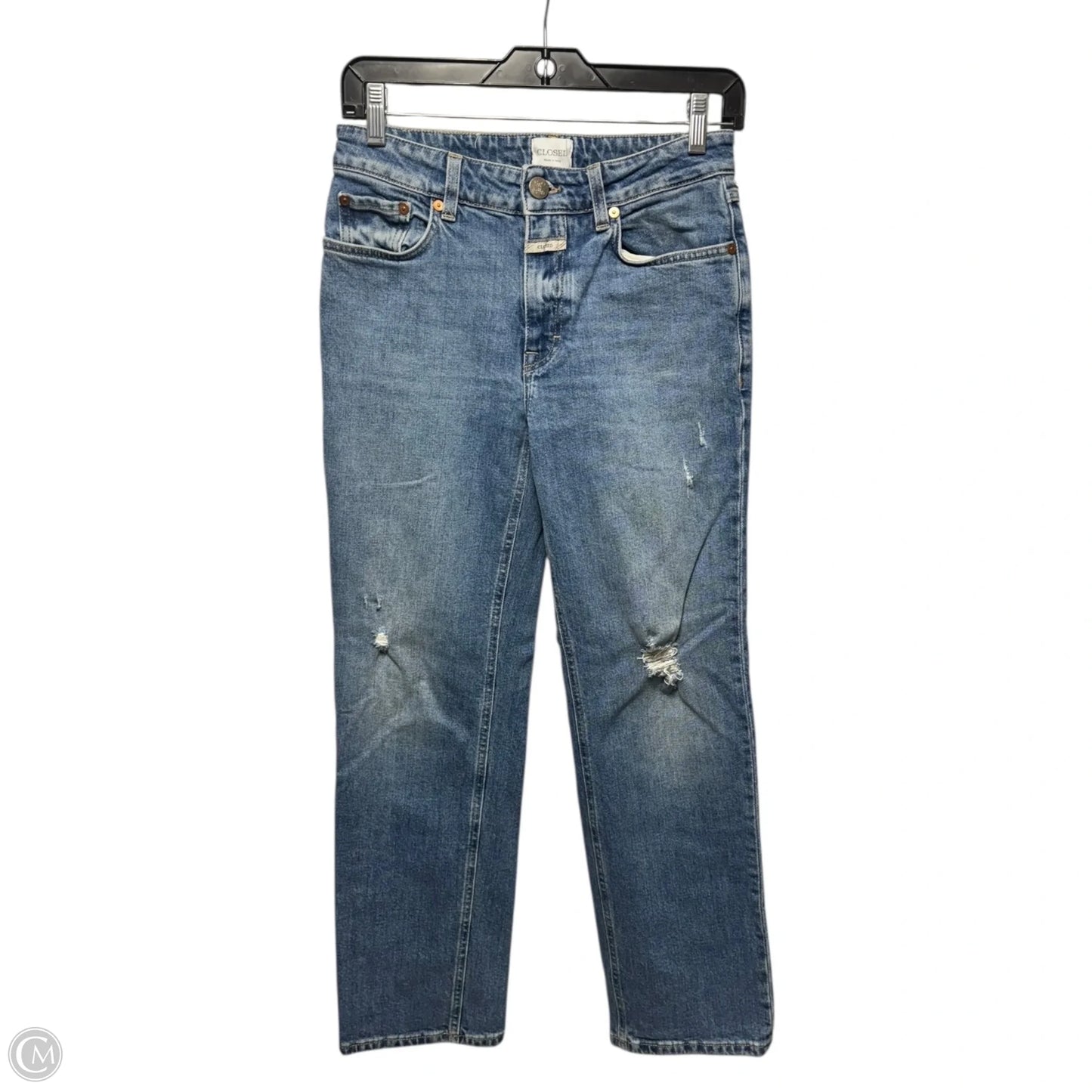 Jeans Straight By Closed In Blue Denim, Size: 0
