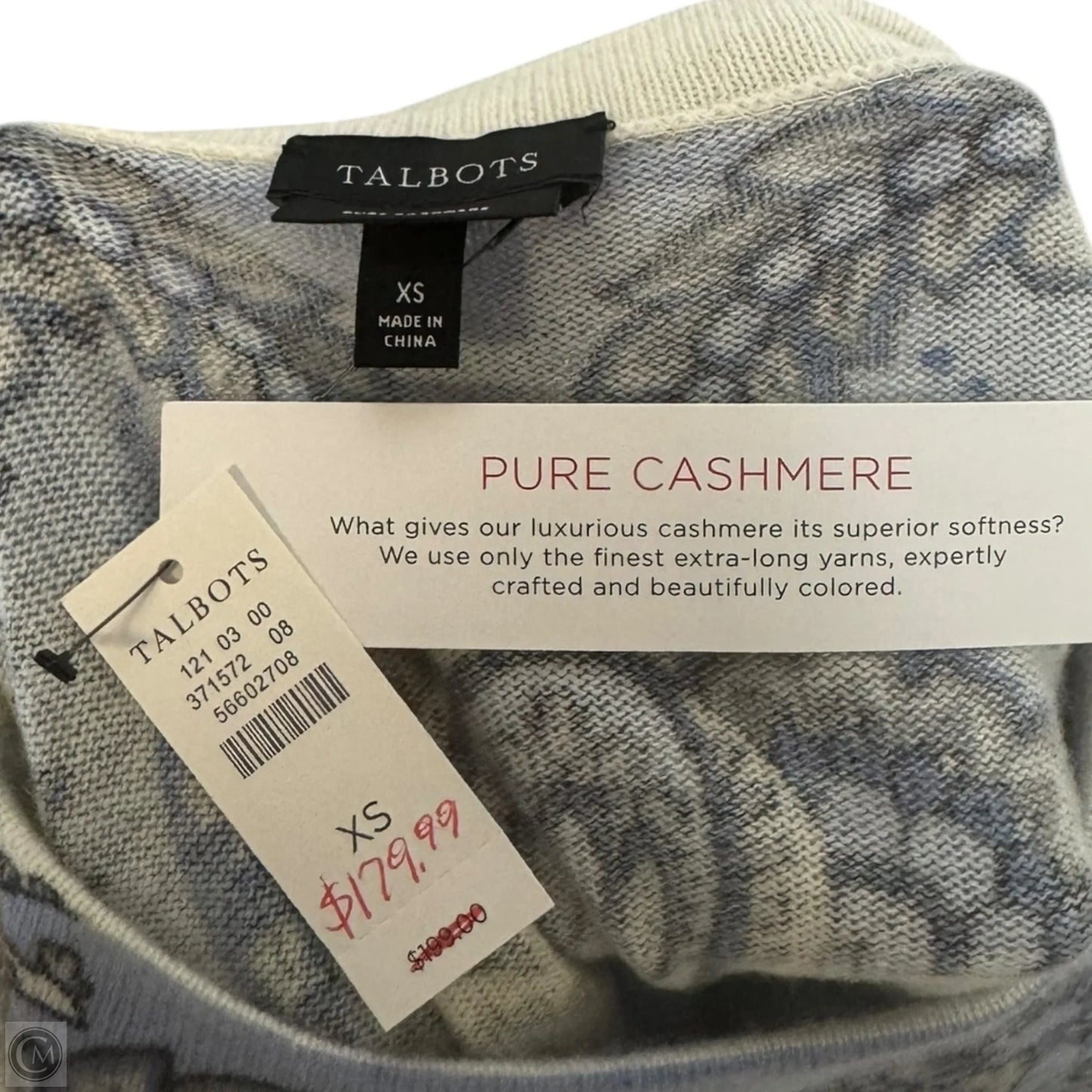 Sweater Cashmere By Talbots In Multi-colored, Size: Xs