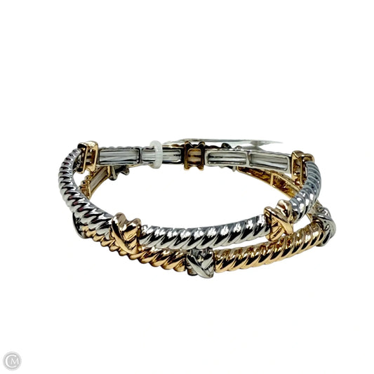 Mixed Metal Twisted Stretch Bracelet By Altard State, Size: 02 Piece Set