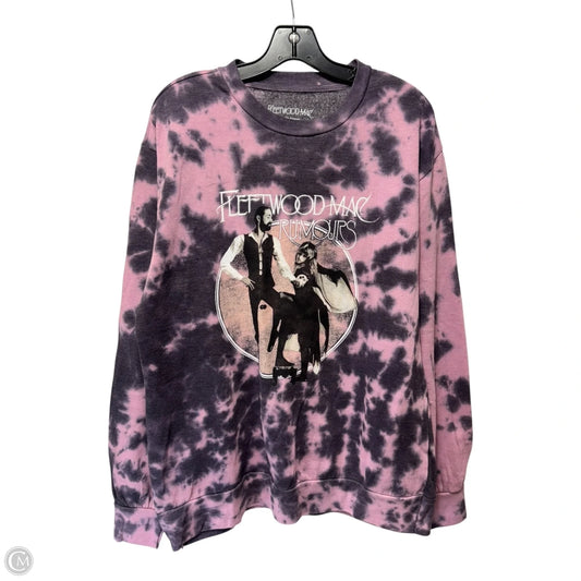 Fleetwood Mac Sweatshirt Crewneck In Tie Dye Print, Size: Xl