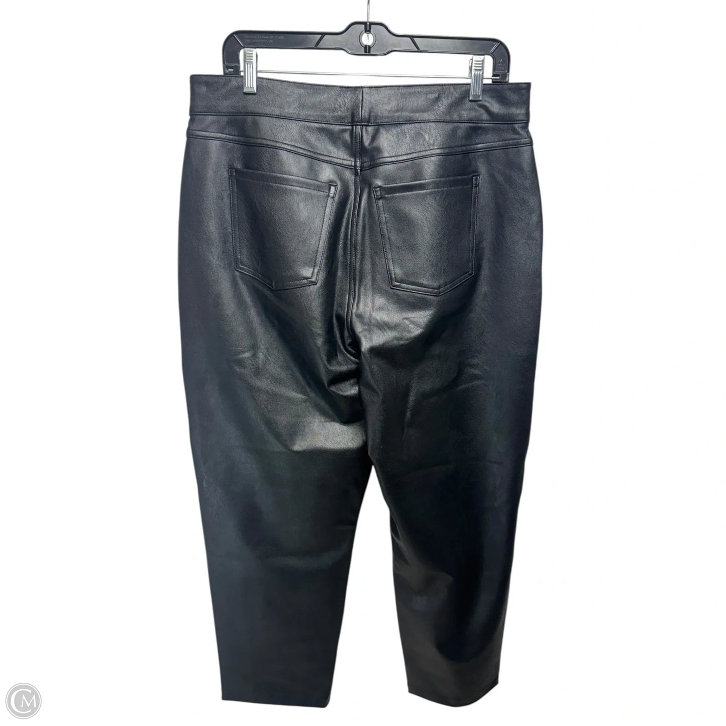 Slim Faux Like-Leather Straight Leg Pant By Spanx In Luxe Black, Size: XL