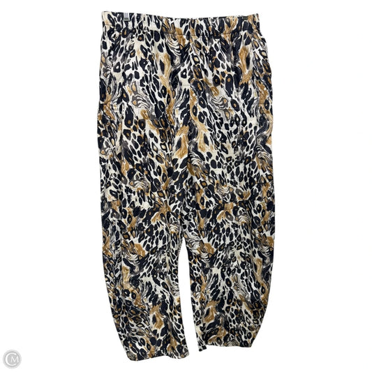 Game Day Printed Pants By Free People Movement In Faded Leopard Combo, Size: M