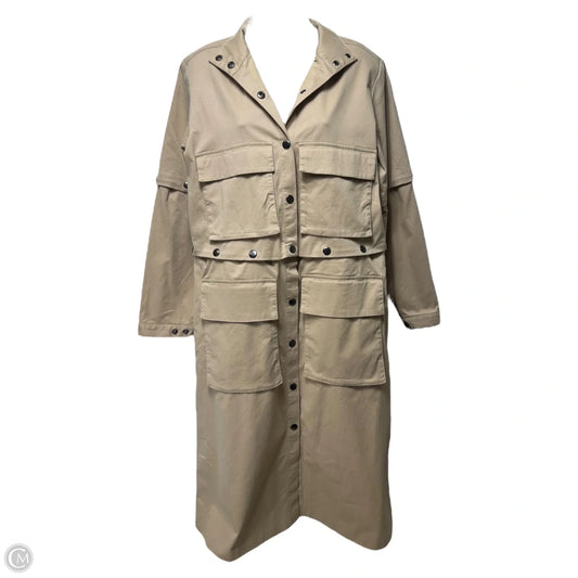 Convertible Utility Trench Coat By The Drop In Beige, Size: S