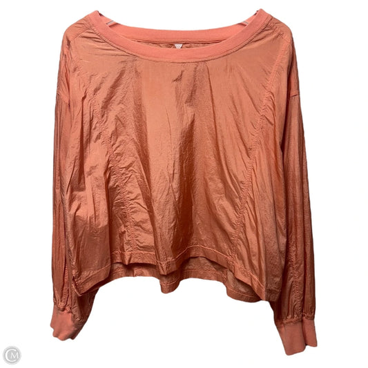 Athletic Top Long Sleeve Crewneck By Daily Practice By Anthropologie In Peach, Size: M