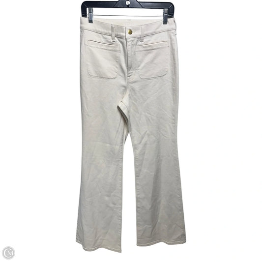Jeans Flared By J. Crew In Cream Denim, Size: 4
