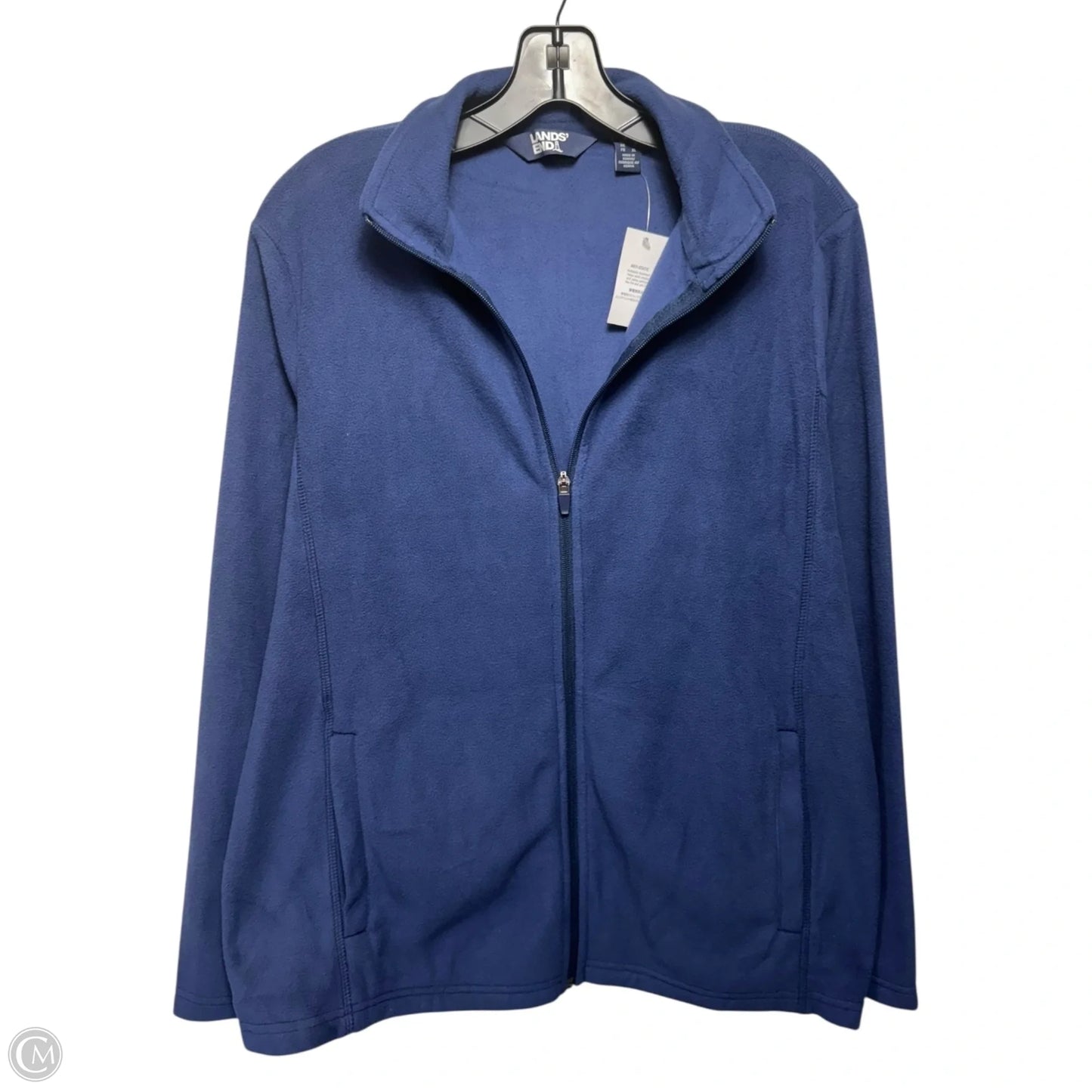Anyweather Fleece Full Zip Jacket By Lands End In Blue, Size: L