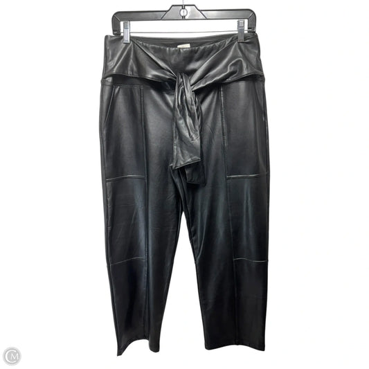 Adorabella Belted Faux Leather Pants By Joie In Black, Size: L