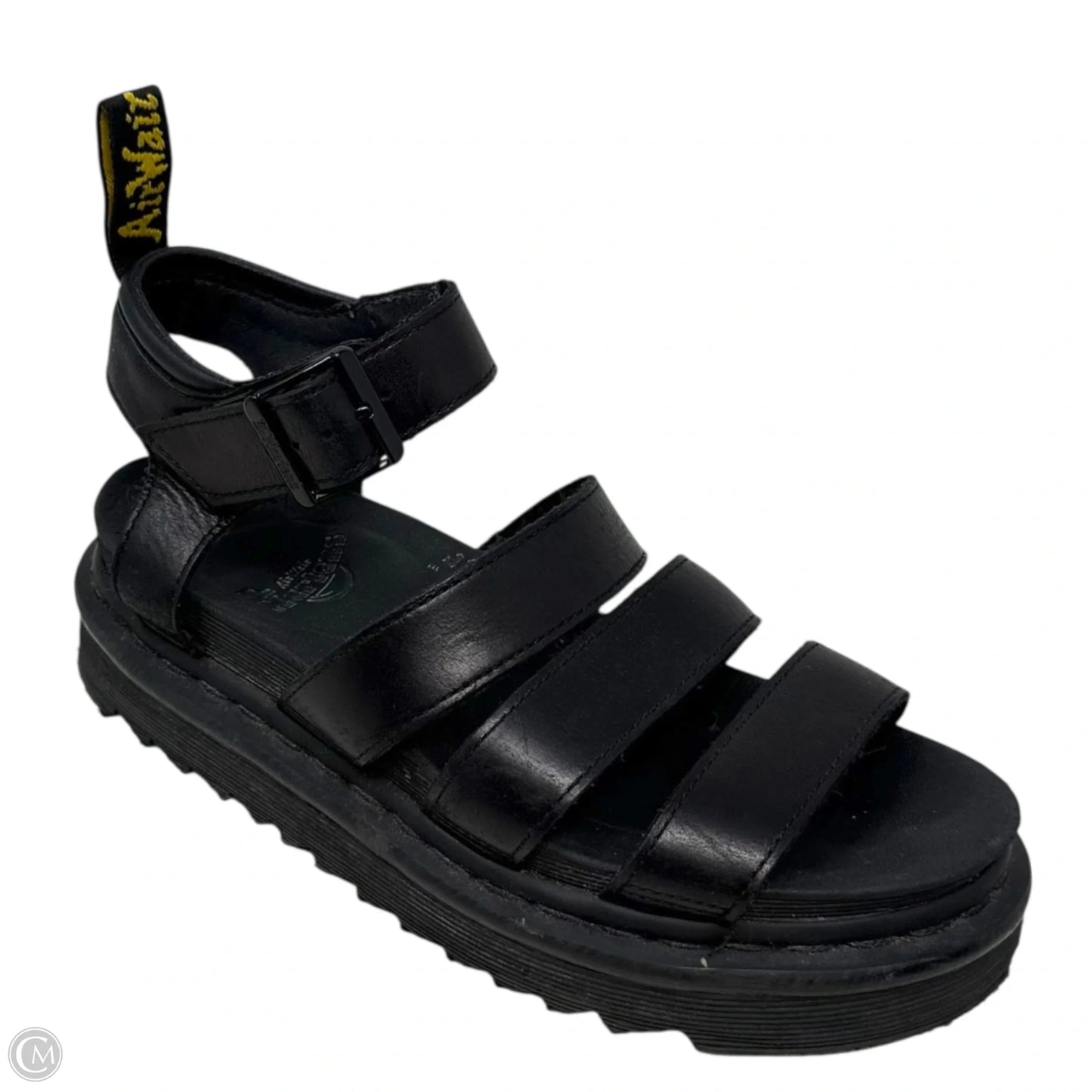 Blaire Leather Sandals By Dr Martens In Black, Size: 6