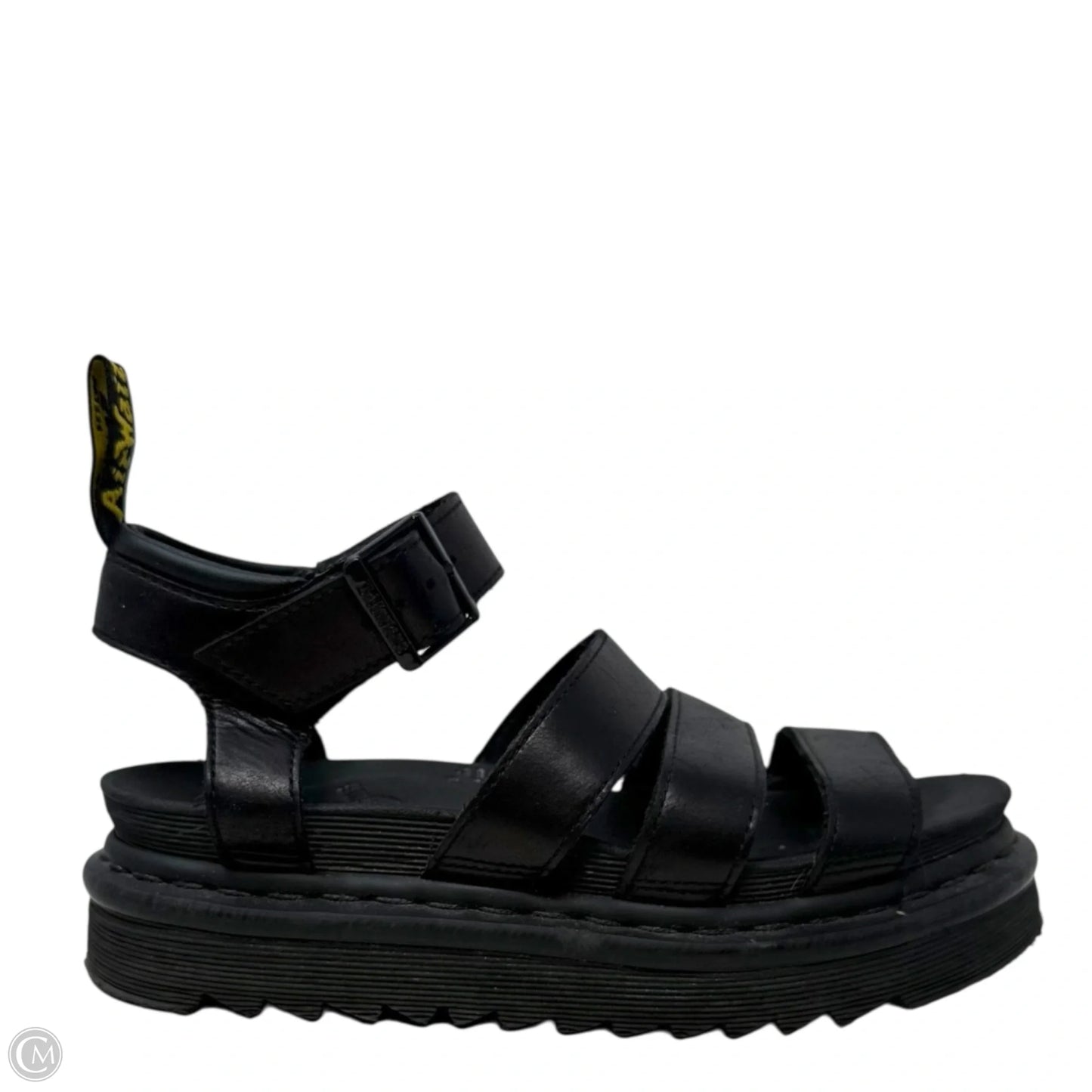 Blaire Leather Sandals By Dr Martens In Black, Size: 6