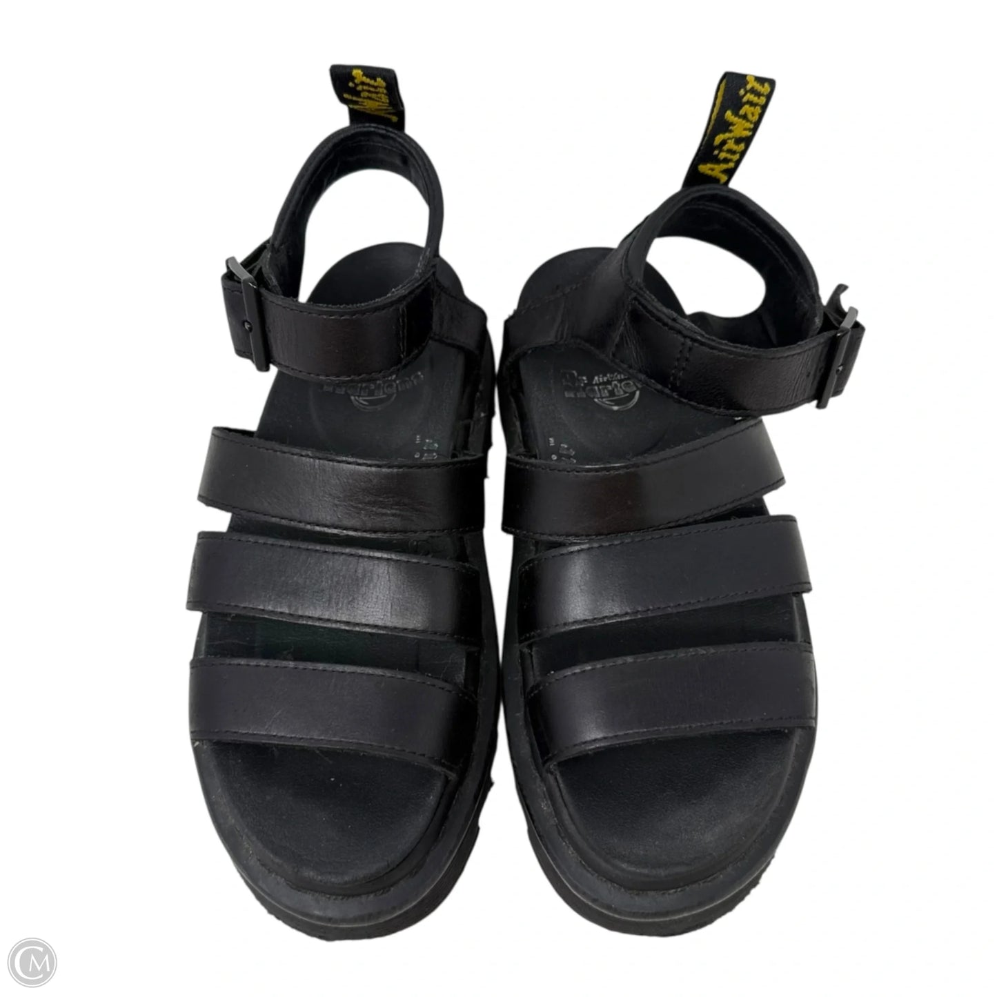 Blaire Leather Sandals By Dr Martens In Black, Size: 6