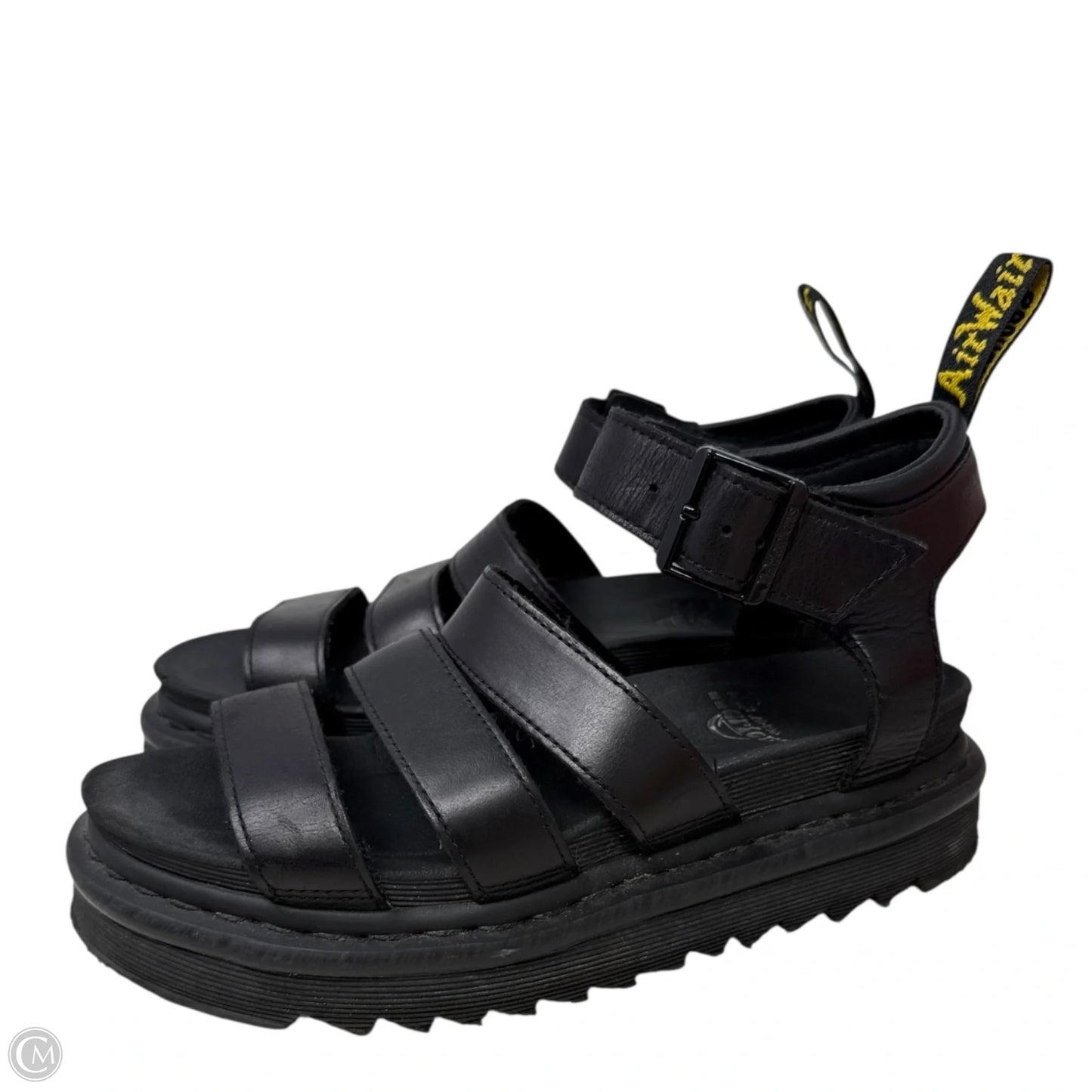 Blaire Leather Sandals By Dr Martens In Black, Size: 6