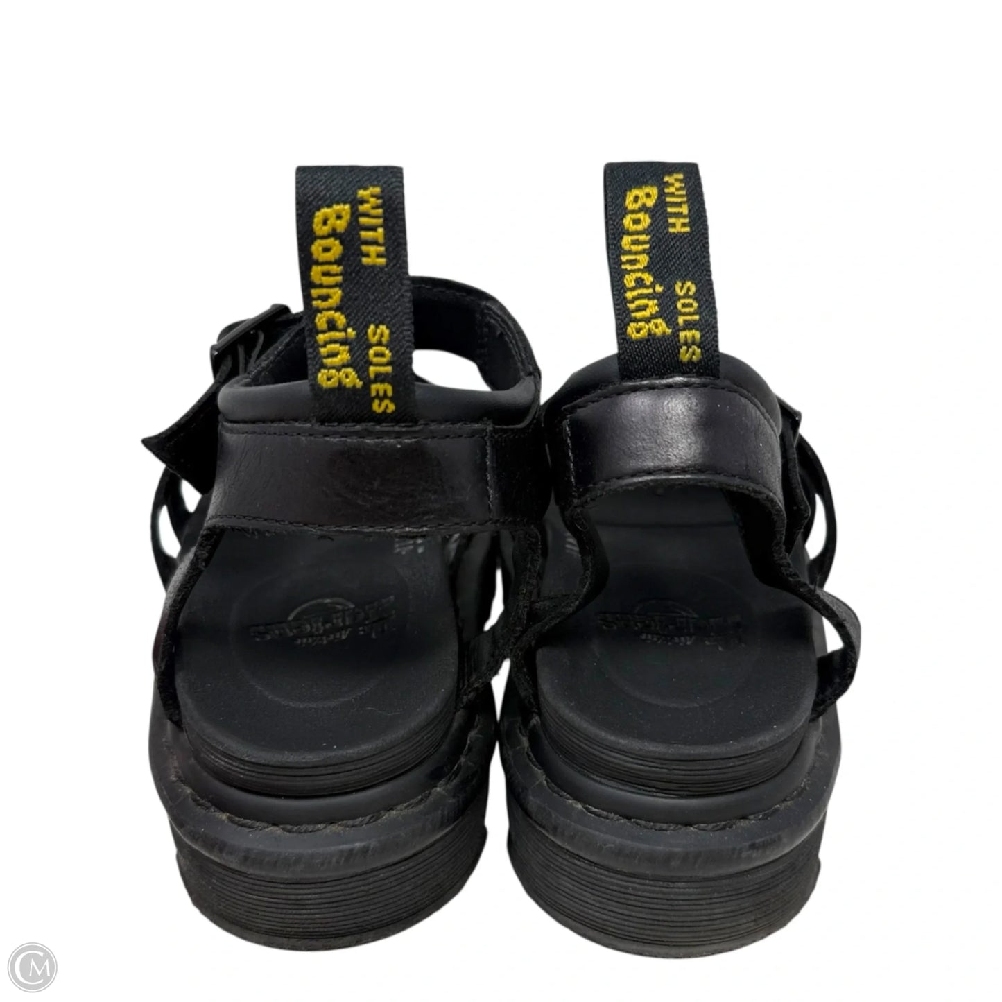 Blaire Leather Sandals By Dr Martens In Black, Size: 6