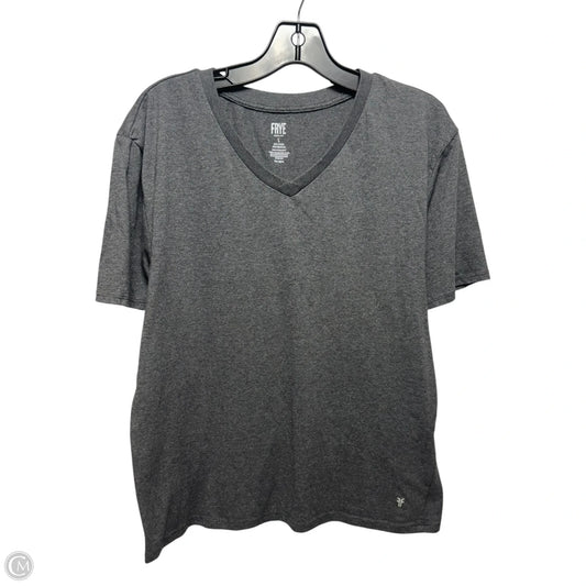 Top Short Sleeve Designer By Frye In Grey, Size: L
