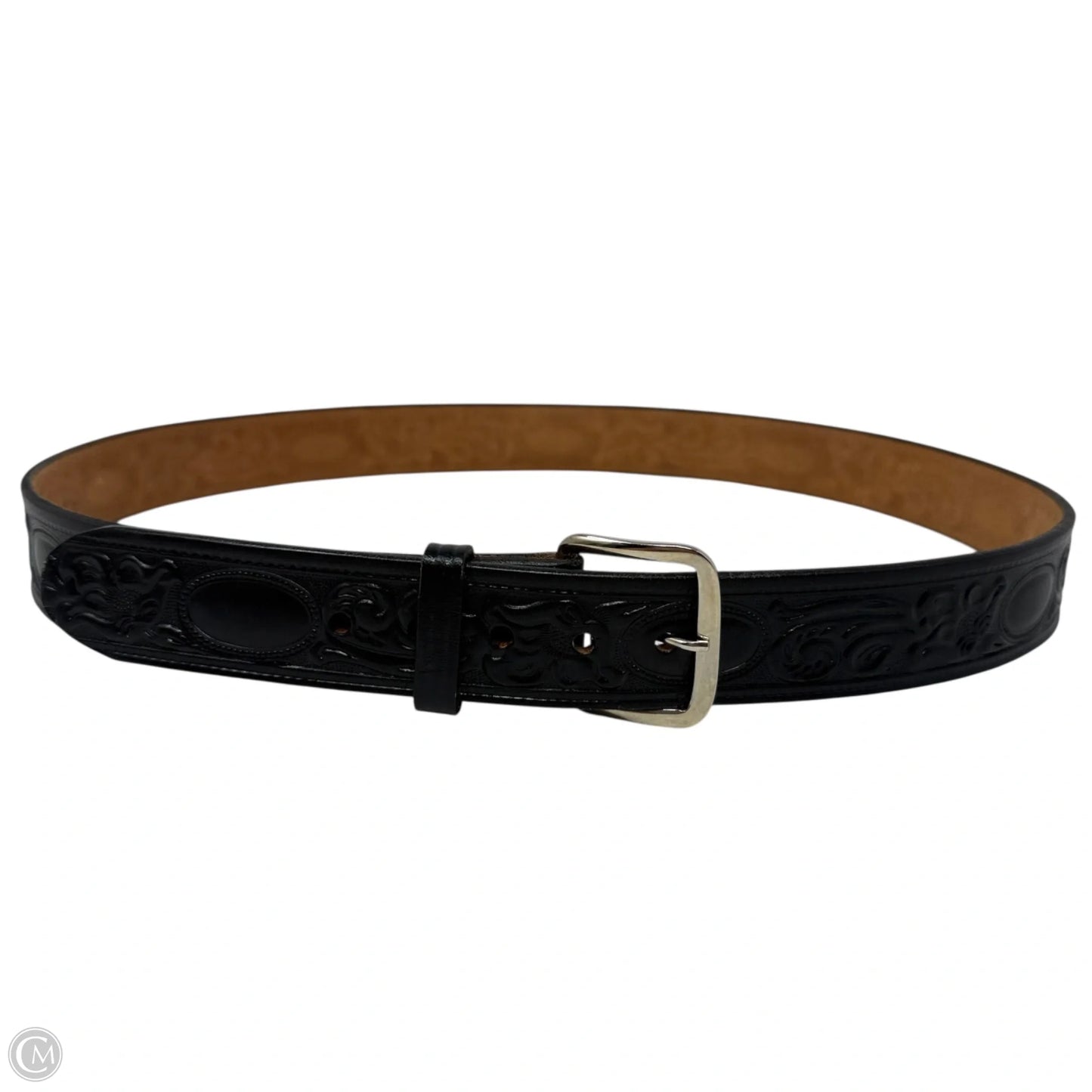 Historic Western Embossed Leather Belt Style 850 By Looper, Size: Large/42