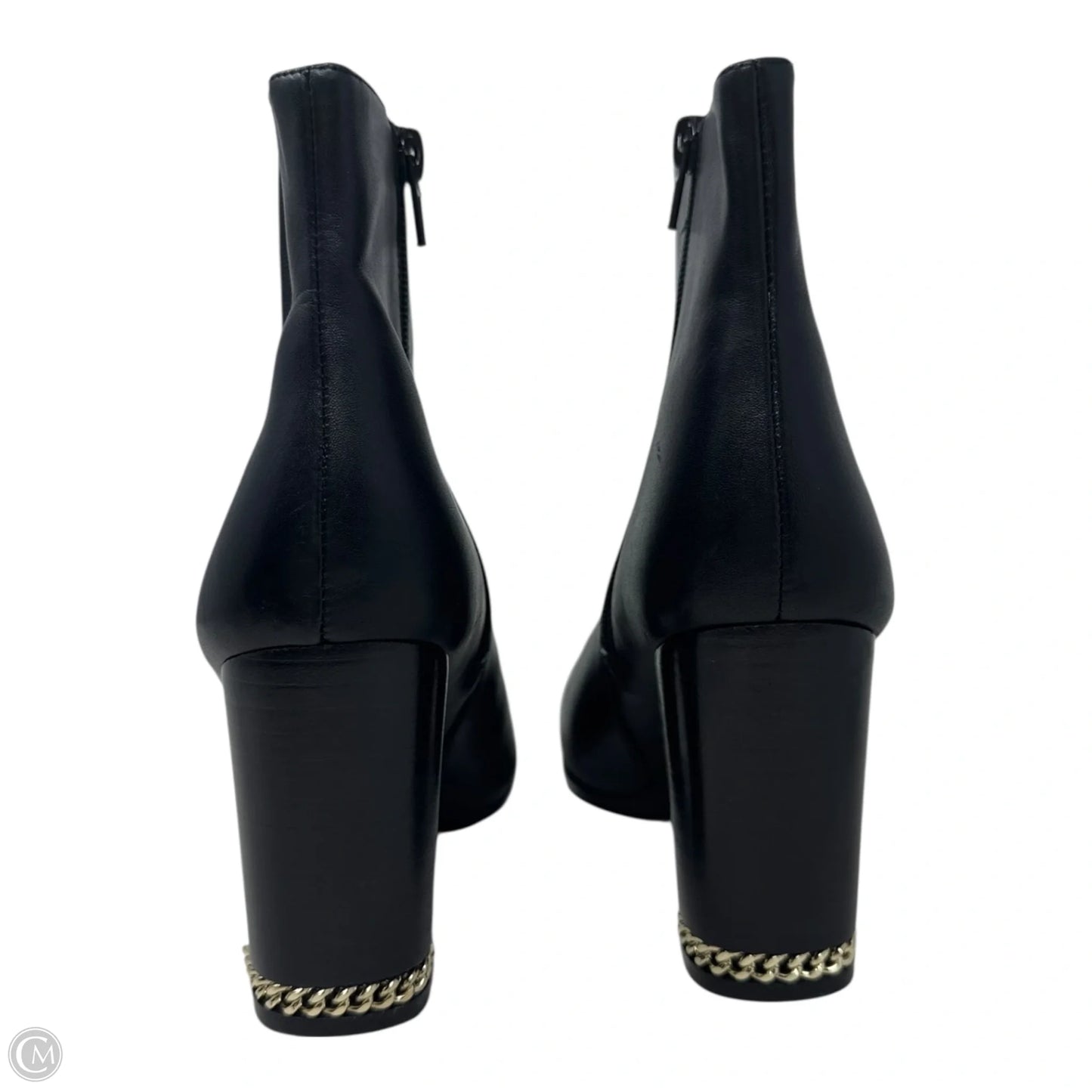Olina Chain Heel Boots Ankle Heels By Preston And York In Black, Size: 7