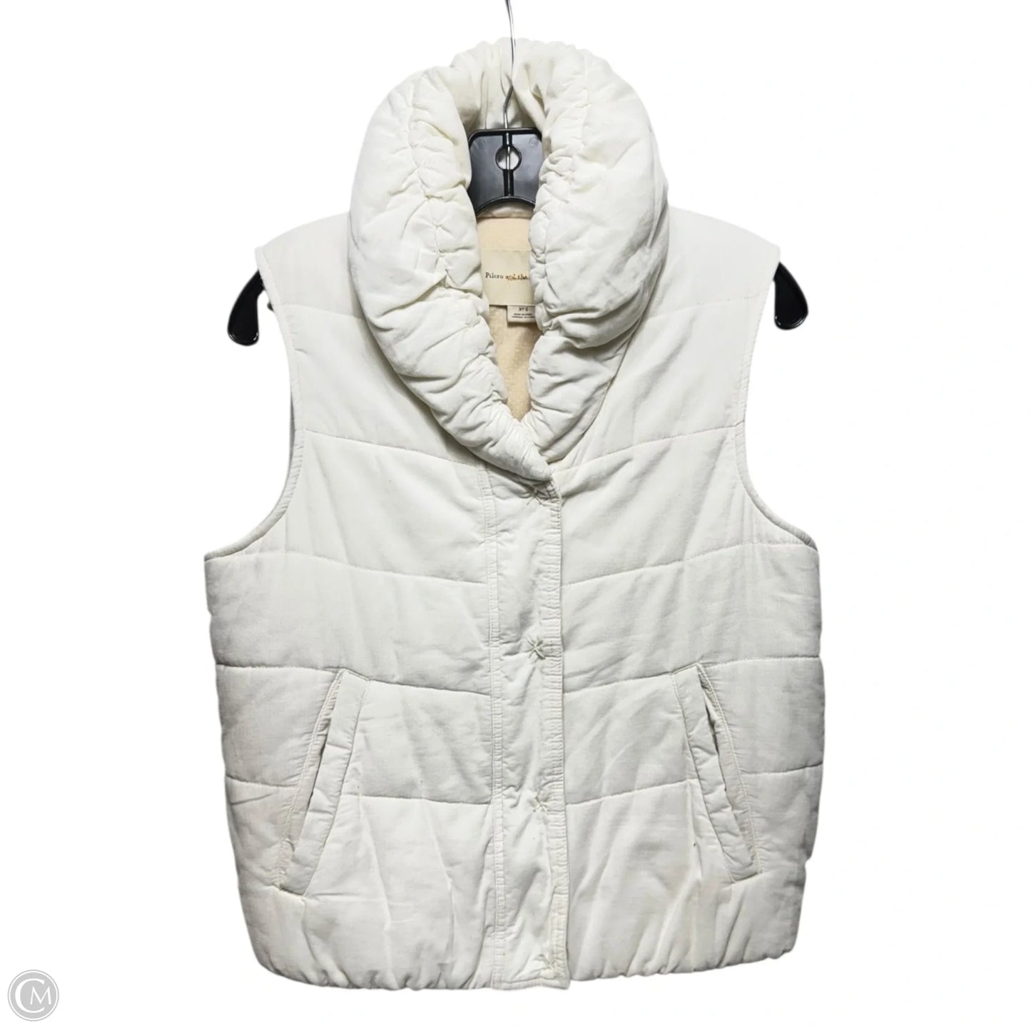 Corduroy Puffer Vest By Pilcro In Cream, Size: S