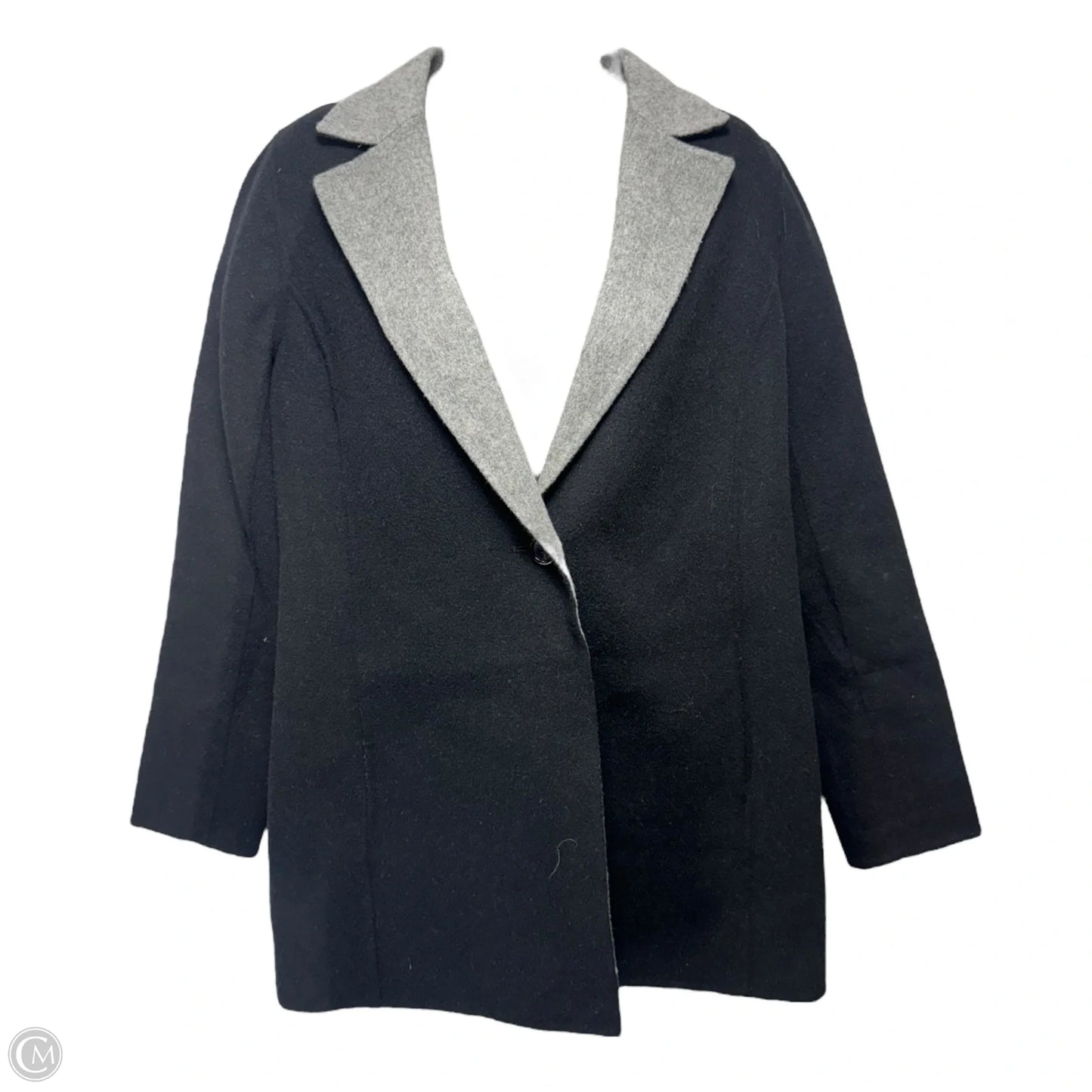 Coat Wool By Talbots In Black, Size: 4