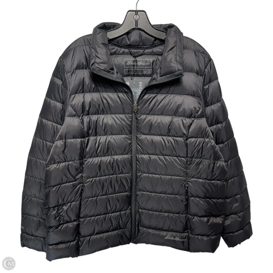 Jacket Puffer & Quilted By Eddie Bauer In Black, Size: 2x