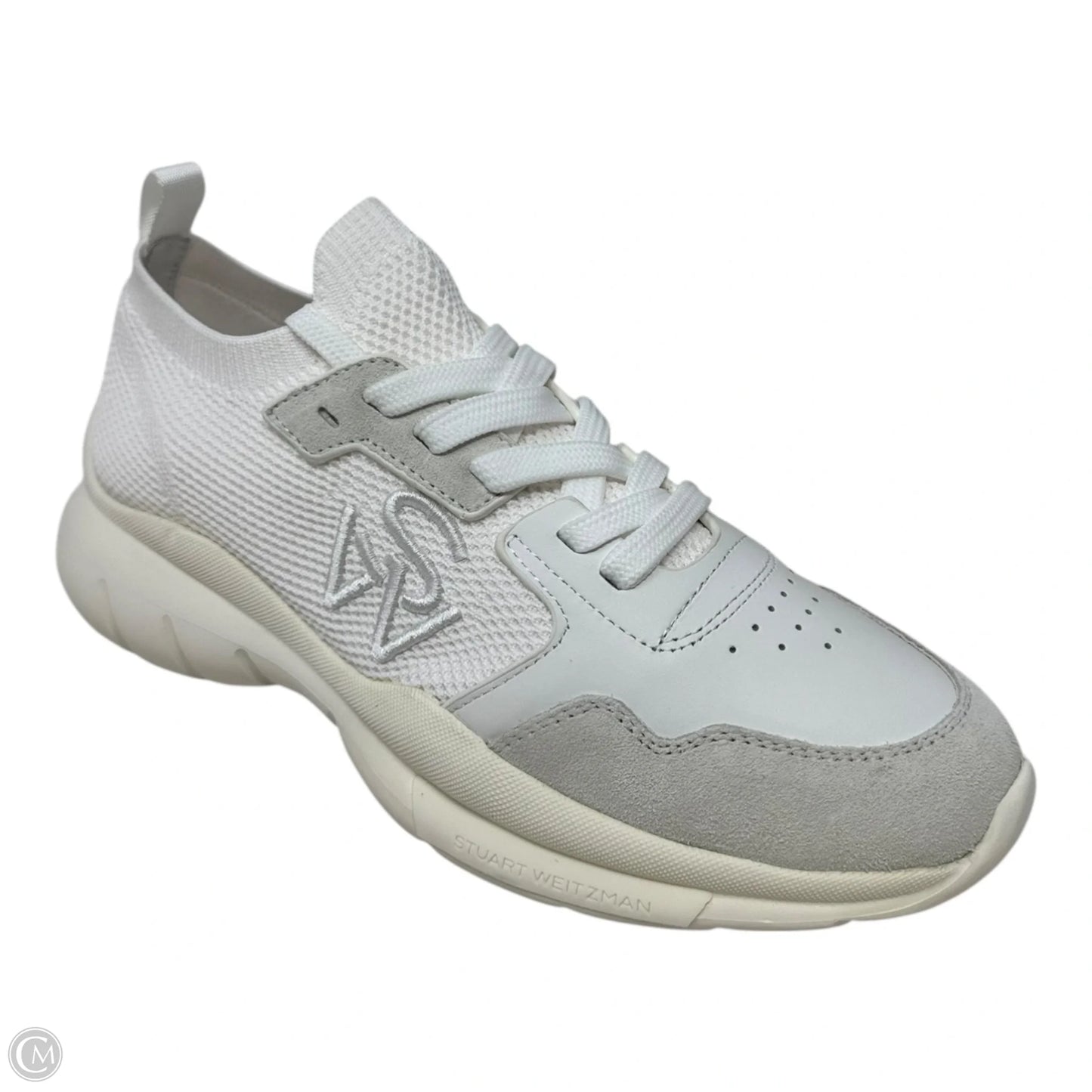 5050 Mesh Lace-up Sneakers Designer By Stuart Weitzman In White, Size: 6