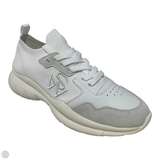 5050 Mesh Lace-up Sneakers Designer By Stuart Weitzman In White, Size: 6