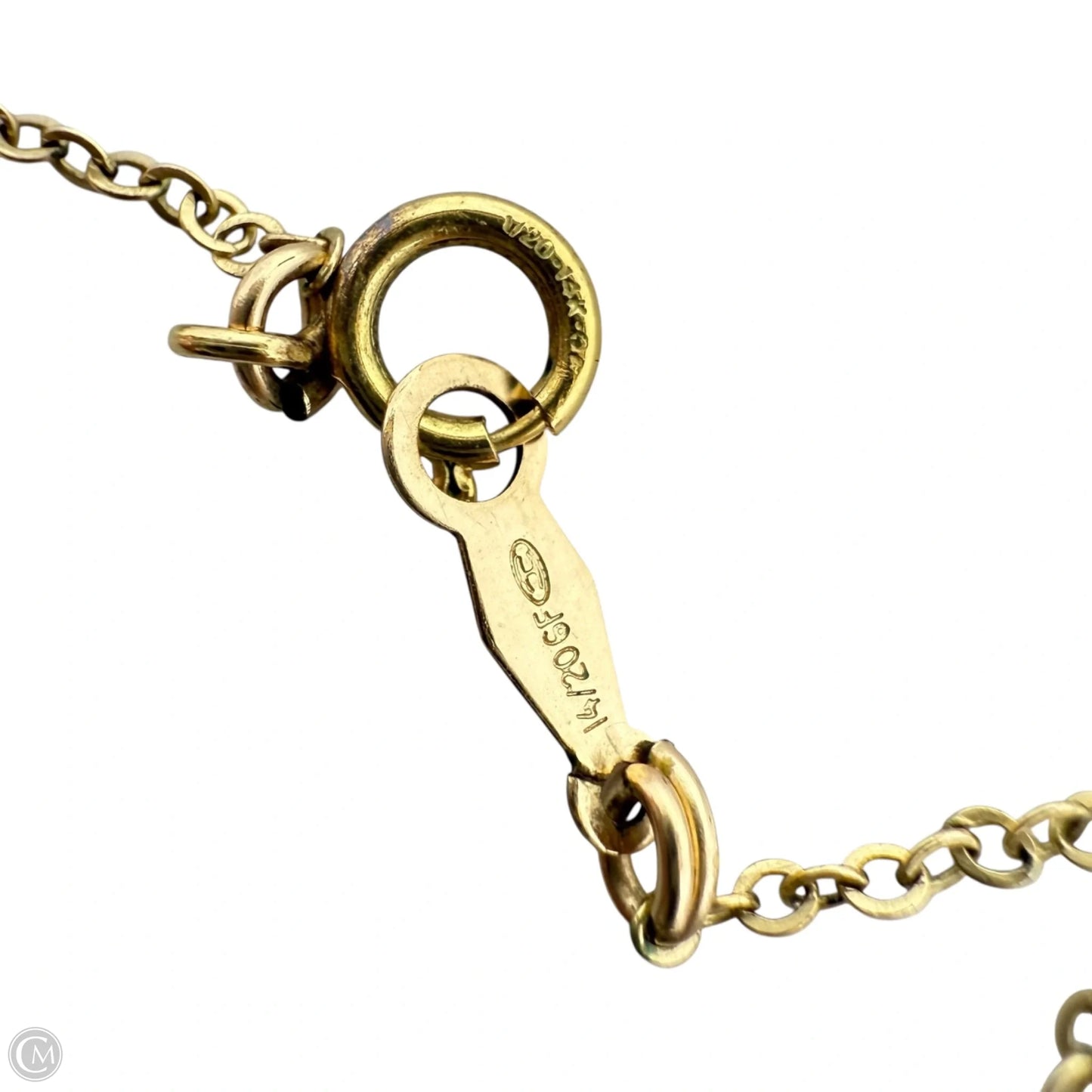 14/20k Gold Filled Marquise Open Pendent Necklace