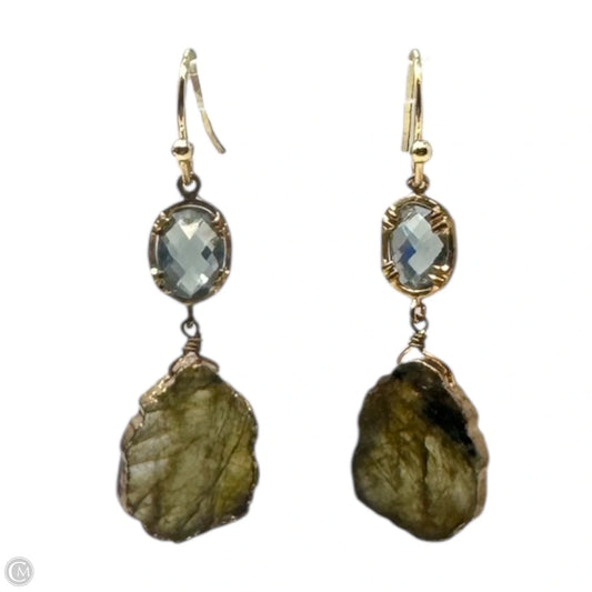 Labradorite Slice Dangle Earringd