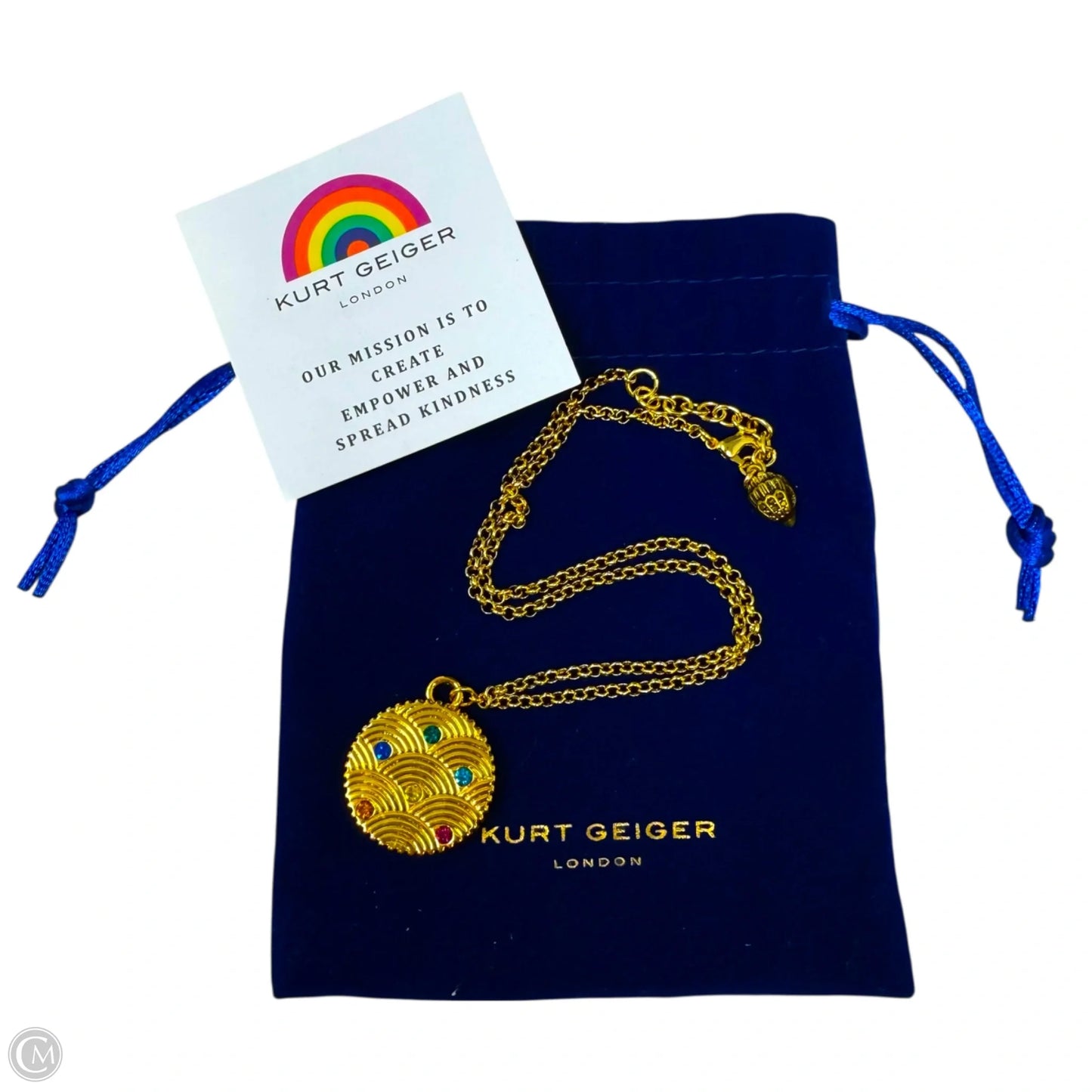 Southbank Disc Pendant Necklace Designer By Kurt Geiger