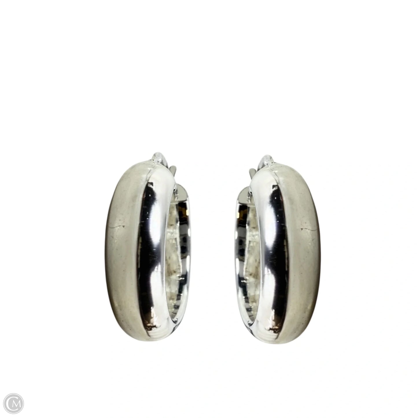 Silver Tone Brass Hoop Earrings By Dyedema Italy