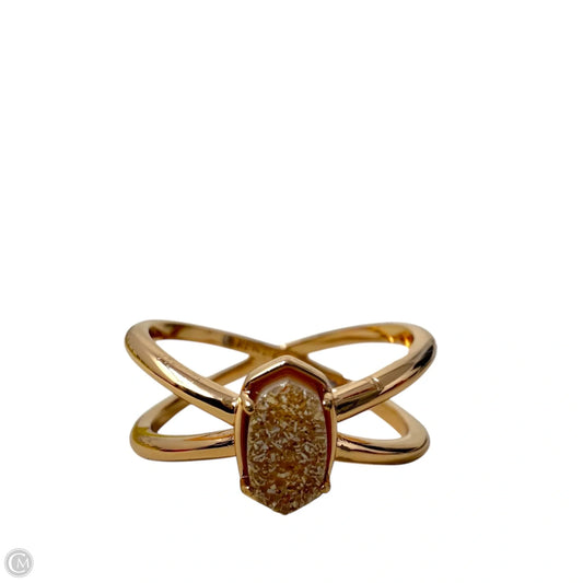 Emilie Double Rose Gold Sand Drusy Band Ring By Kendra Scott, Size: 7
