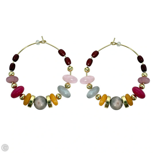 Chunky Beaded Hoop Earrings