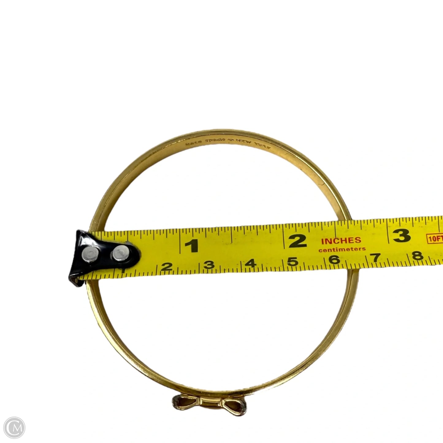 Take A Bow Gold Tone Bow Bangle Bracelet Designer By Kate Spade