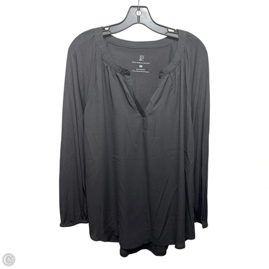 Top Long Sleeve By New York And Co In Black, Size: Xl