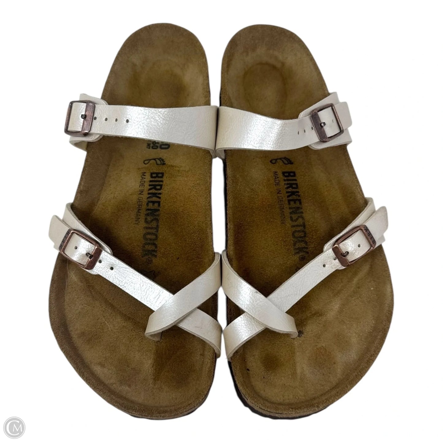 Mayari Sandals Flats By Birkenstock In Cream, Size: 9