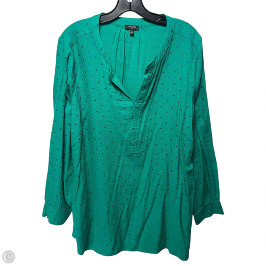 Top Long Sleeve By Talbots In Polkadot Pattern, Size: 1x