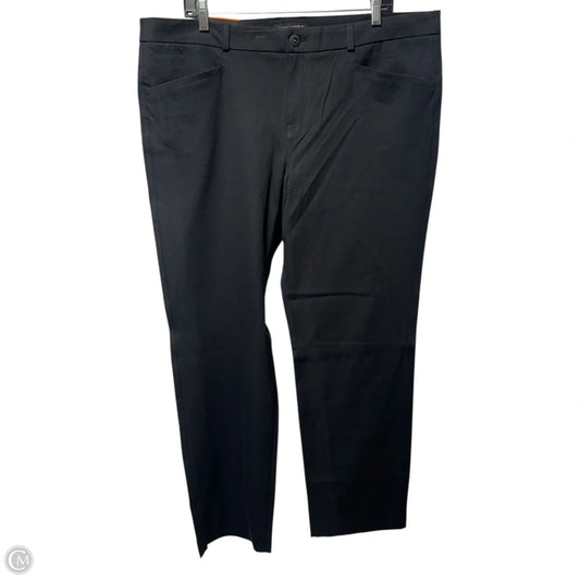Slim Straight Pants Dress By Banana Republic In Black, Size: 16