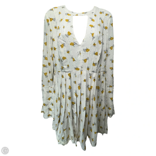 Tegan Mini Dress By Free People In Ivory Combo, Size: 6
