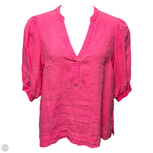 Mialeigh Linen Top Designer By Lilly Pulitzer In Pink, Size: 12