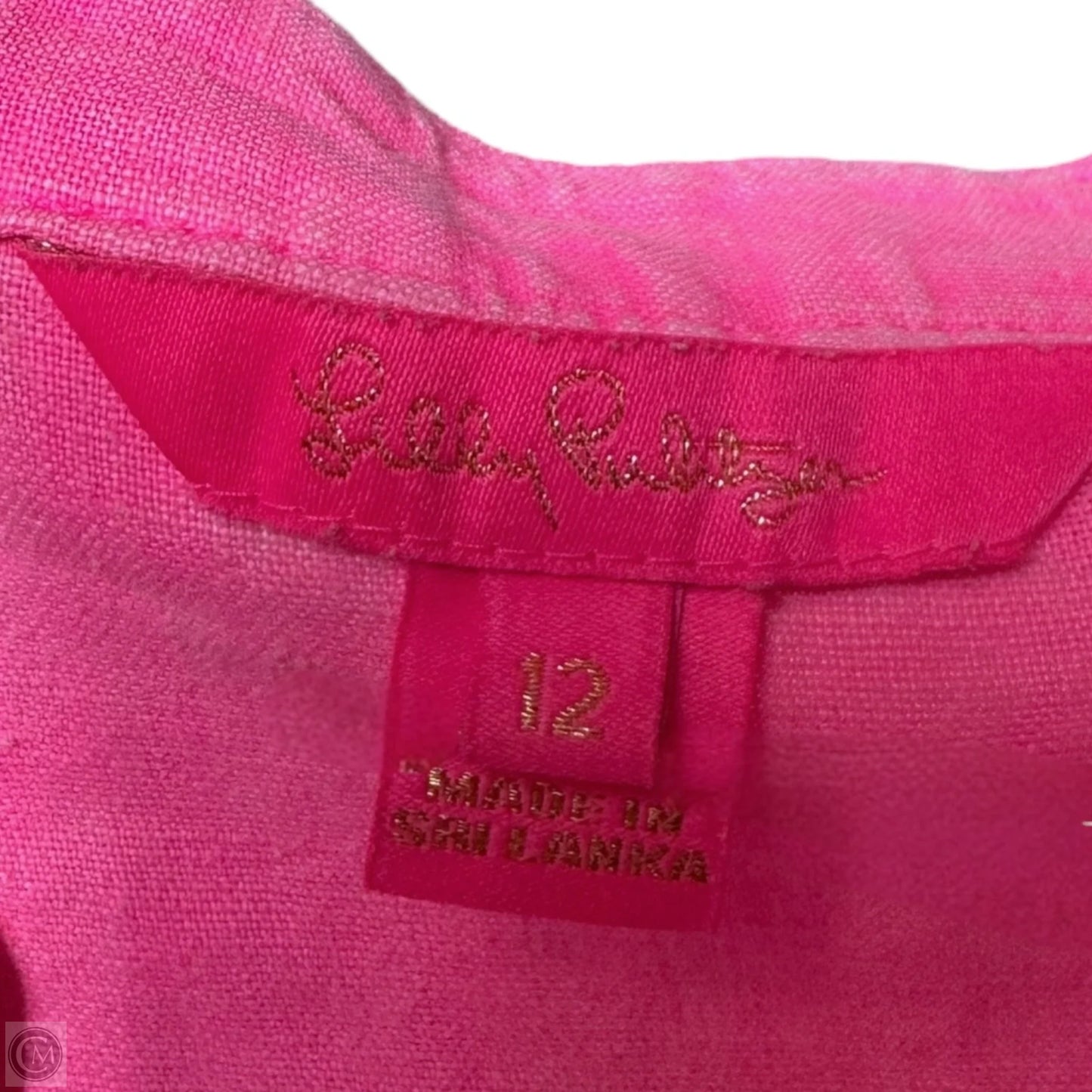 Mialeigh Linen Top Designer By Lilly Pulitzer In Pink, Size: 12