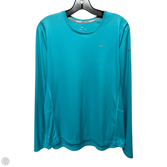 Athletic Top Long Sleeve Crewneck By Nike Apparel In Blue, Size: L