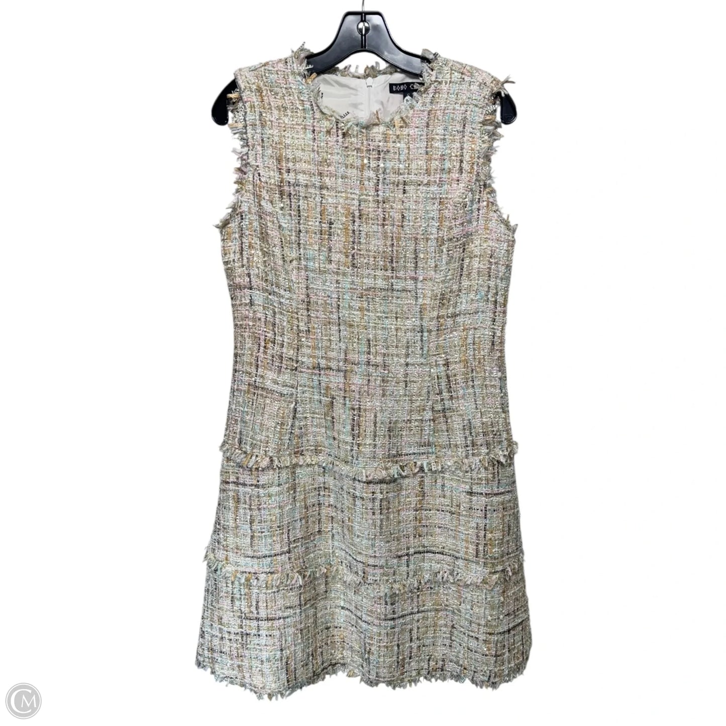 Tweed Dress Casual Midi By Boho Chic In Multi-colored, Size: S