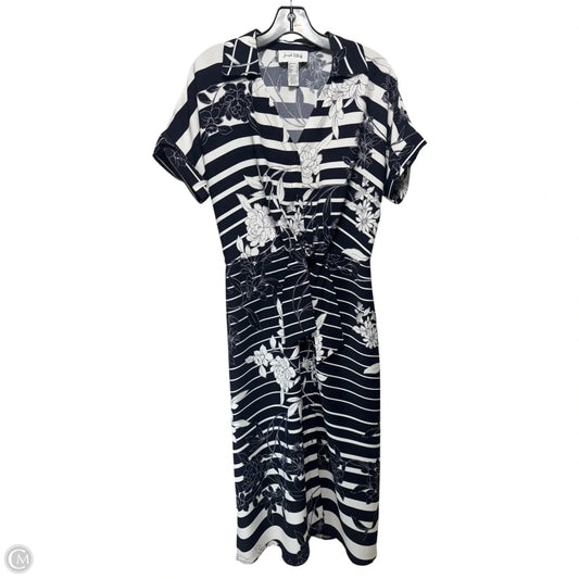 Dress Casual Maxi By Joseph Ribkoff In Blue & White, Size: 8