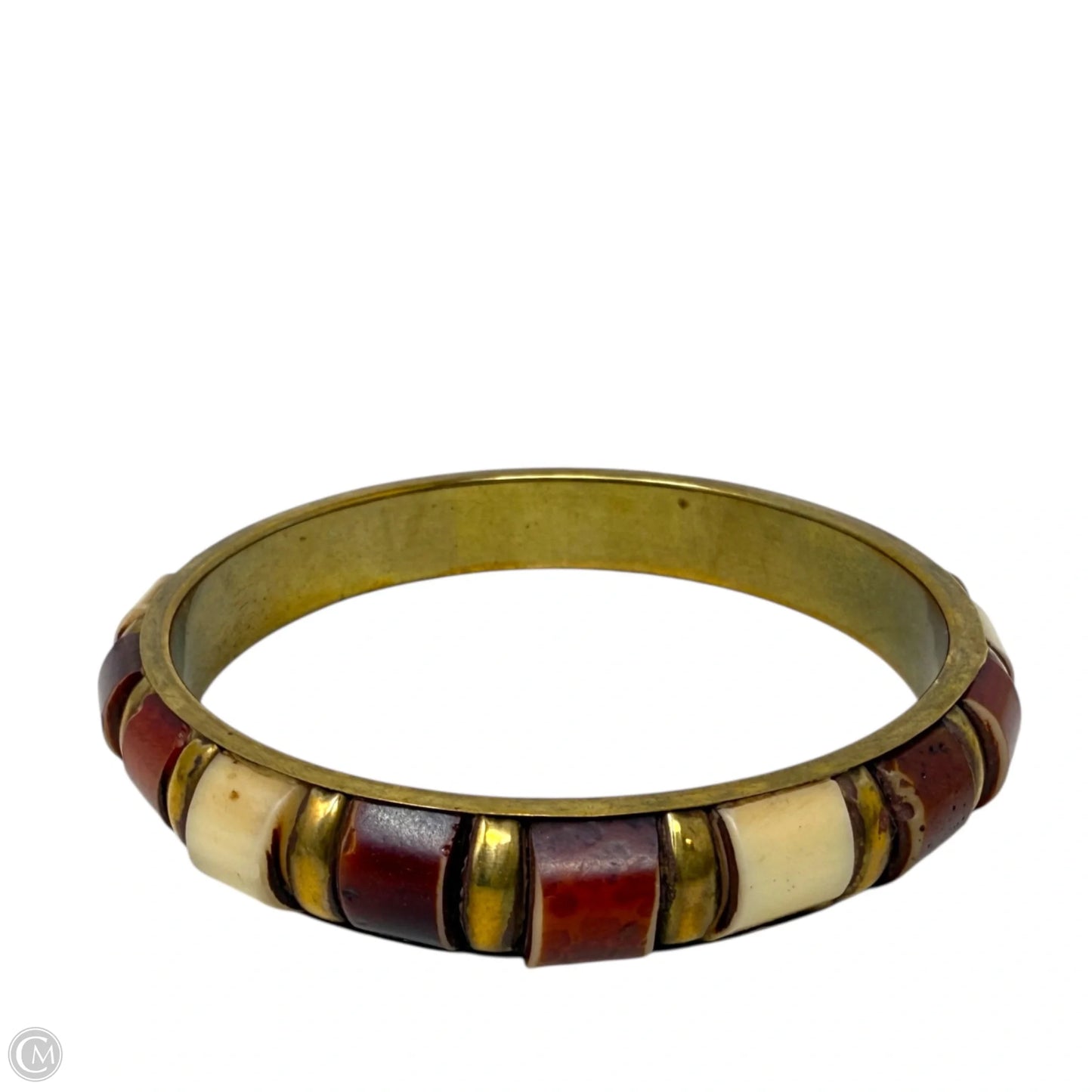Wood & Brass Boho Bangle Bracelet