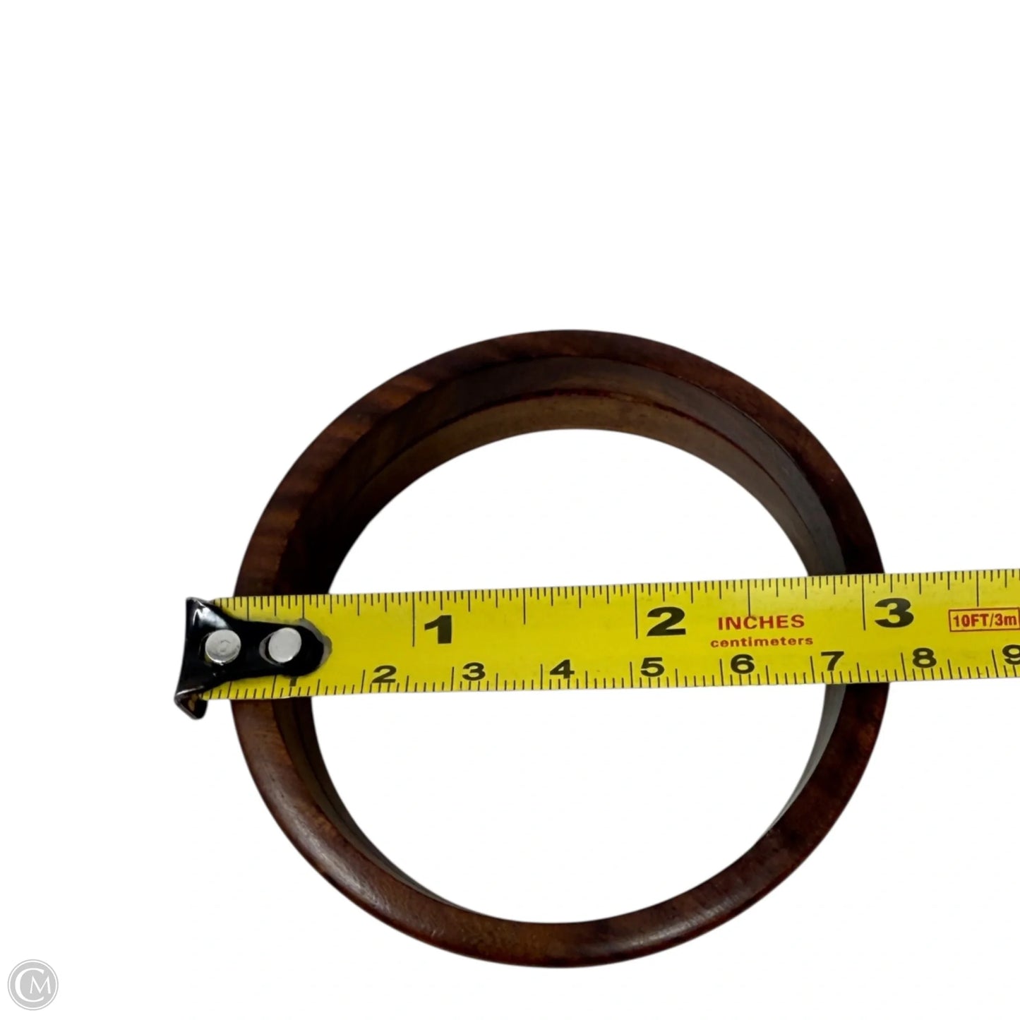 Gold Tone & Wood Boho Bangle Bracelet